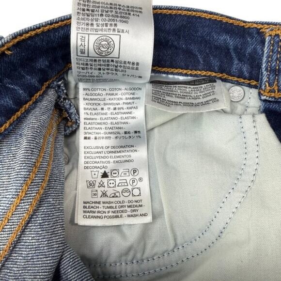 LEVI'S Premium Wedgie StraIght Ankle Jean Size 24 Salsa Charleston Outlasted - Picture 5 of 9